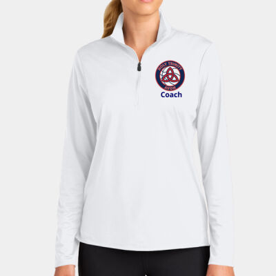 Ladies Basketball 1/4-Zip - Left Chest (Sport-Tek) Thumbnail
