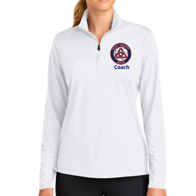 Ladies Basketball 1/4-Zip - Left Chest (Sport-Tek) Thumbnail