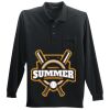 Long Sleeve Silk Touch Polo with Pocket Thumbnail